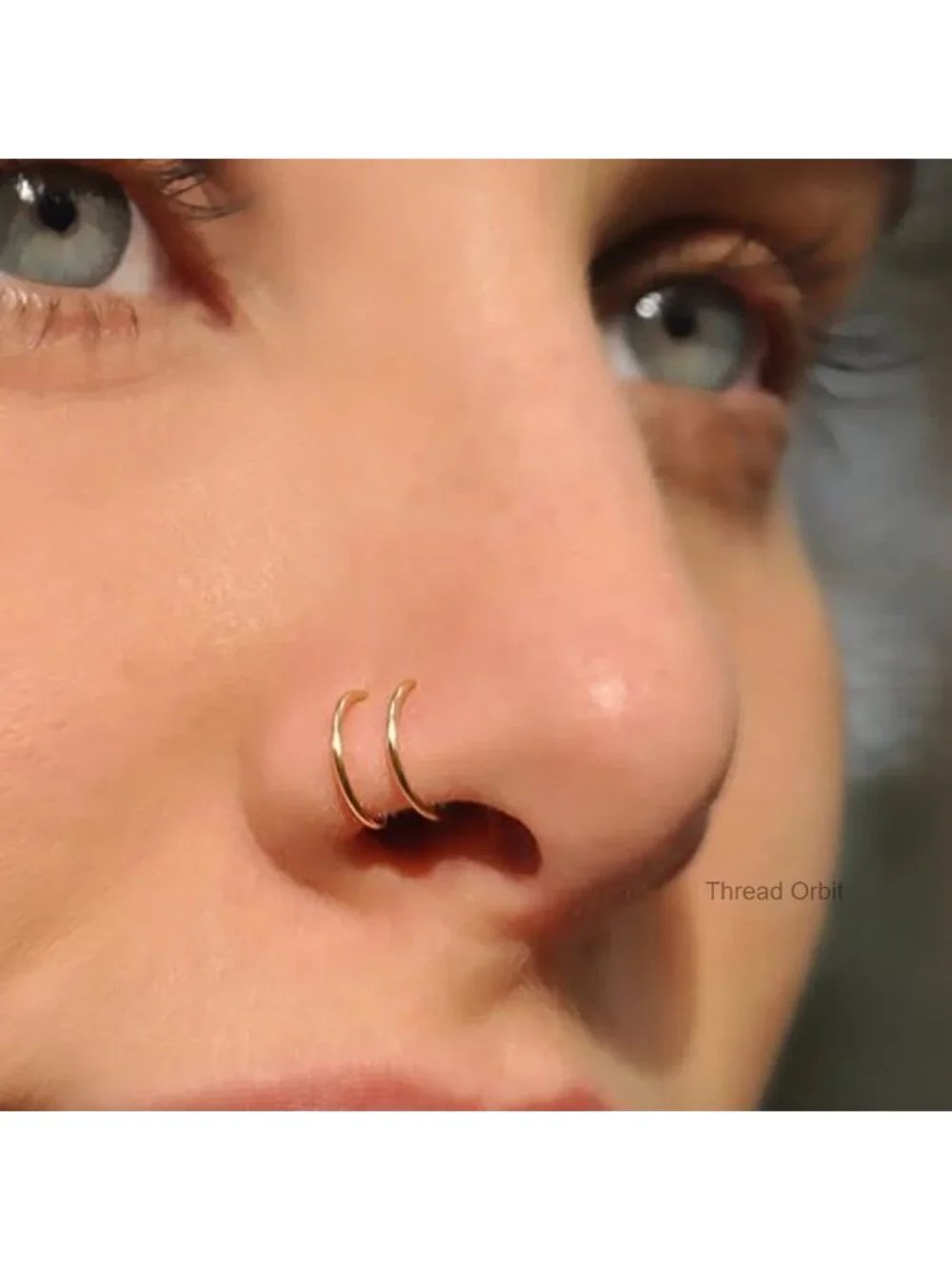 Double Hoop Earrings for Single Piercing Tiny Twist Helix Earring Huggie